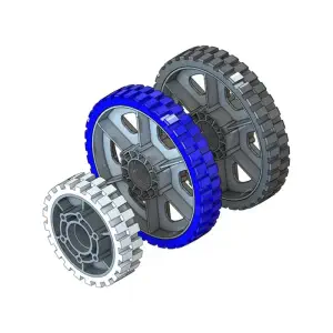 AndyMark AM14U5 Amélioration de Roue 8 pcs Centre Abaissement, Roues HiGrip 6 pouces