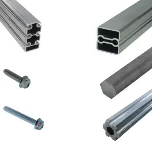 AndyMark Bundle d'Extrusion avec Vis Formant Filet Stock d'Arbre Hexagonal