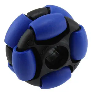 AndyMark Roue Omni Dualie 2in. Hex 14mm Bleu