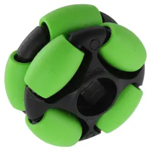 AndyMark Dualie Omni Wheel 2in. 14mm Hex Vert Green