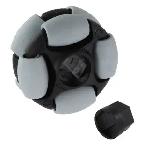 AndyMark Roue Omni Dualie 2in. Hex 1/2in. Gris