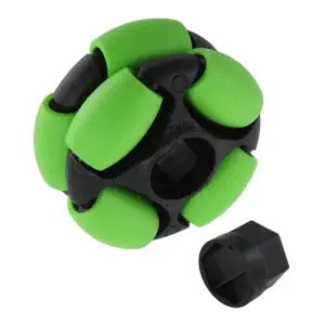 AndyMark Roue Omni Dualie 2in. Hex 1/2in. Vert