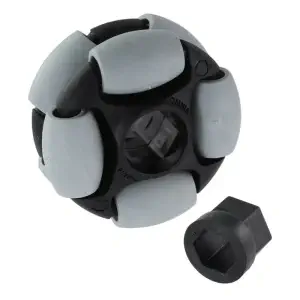 AndyMark Dualie Omni Wheel 2in. Hex 3/8in. Gris