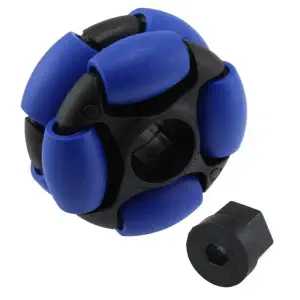 AndyMark Dualie Omni Wheel 2 pouces 5mm Hex Bleu