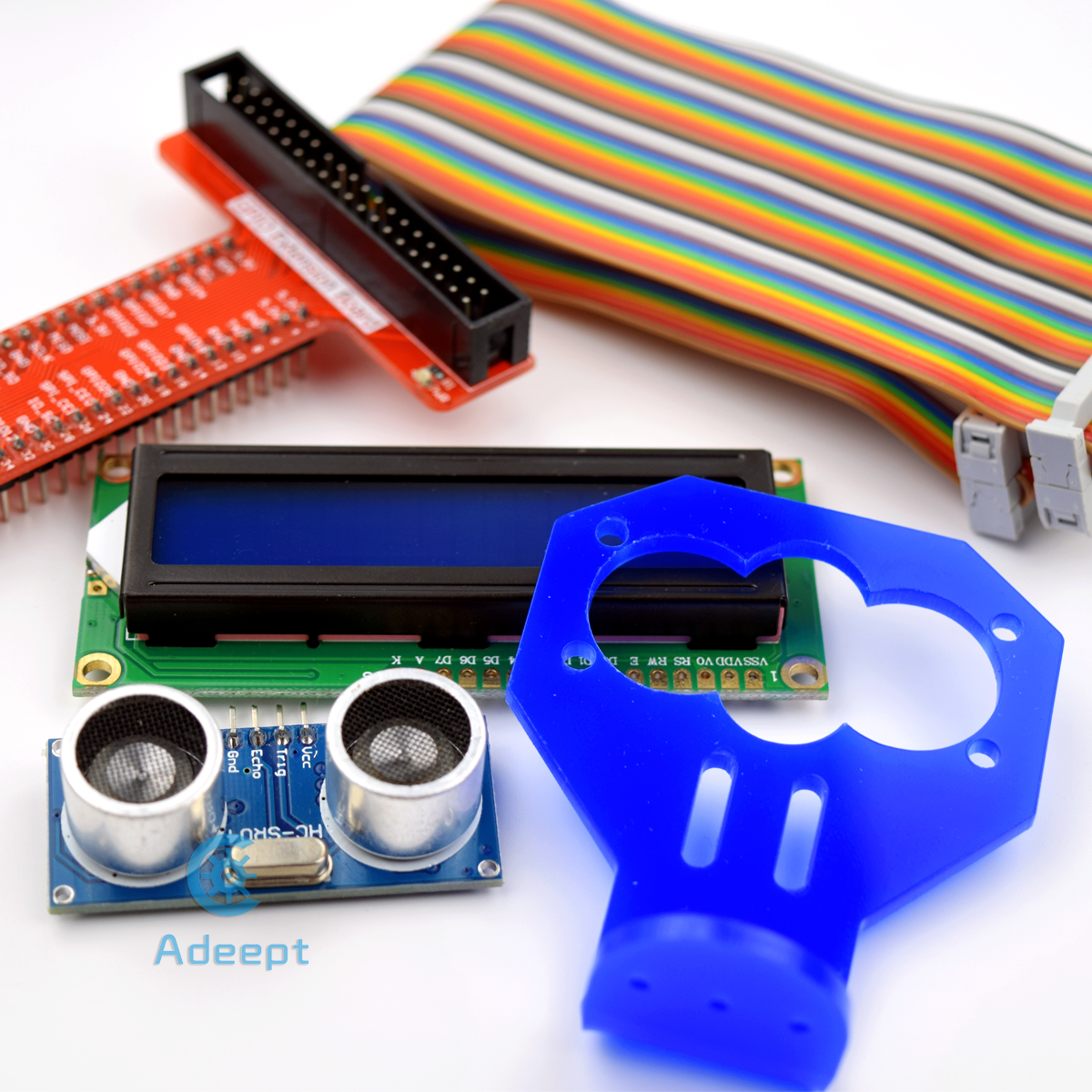 Kit de démarrage de capteur de distance à ultrasons Adeept pour Raspberry Pi - Cliquez pour agrandir