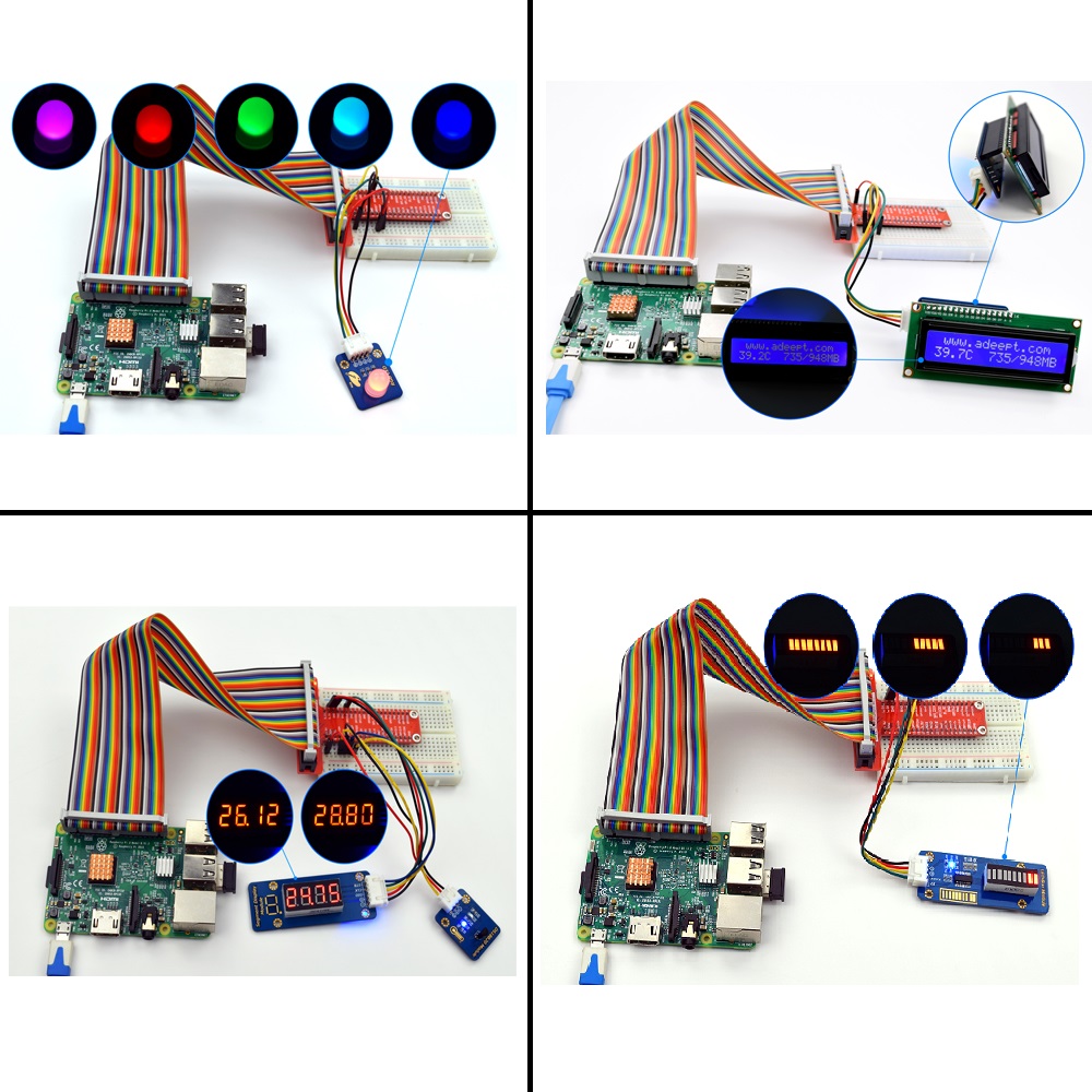 Adeept 24 Modules Sensor Kit for Raspberry Pi - Click to Enlarge