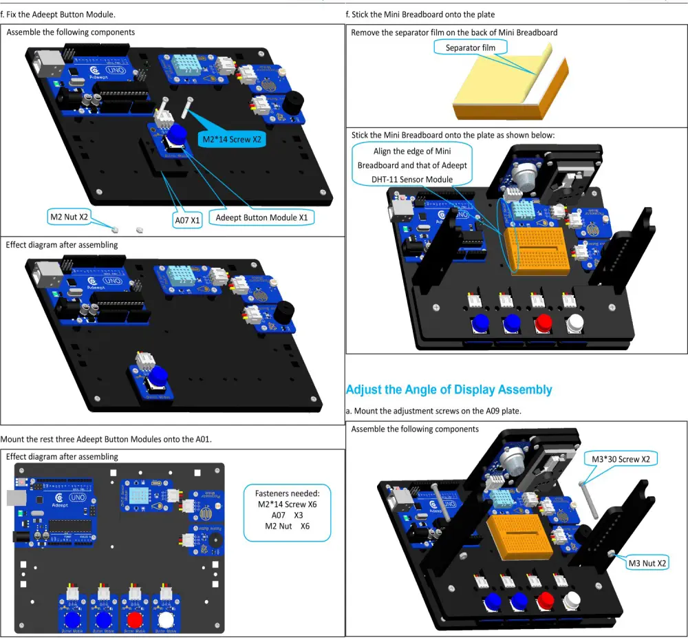 Adeept Indoor Weather Box UNO R3 Starter Kit - Click to Enlarge