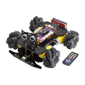 Adeept Kit de Voiture Intelligente à Roues Mecanum (Compatible avec Arduino IDE)