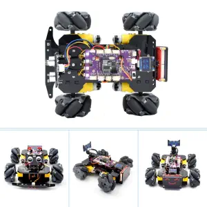 Adeept Kit de Voiture Intelligente à Roues Mecanum (Compatible avec Arduino IDE)