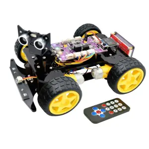 Adeept Kit de Voiture Intelligente 4WD (Compatible avec Arduino IDE)