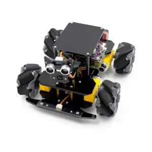 Adeept Kit de Voiture Intelligente à Roues Mecanum 4WD pour Raspberry Pi 5/4B/3B+ (sans RPi)