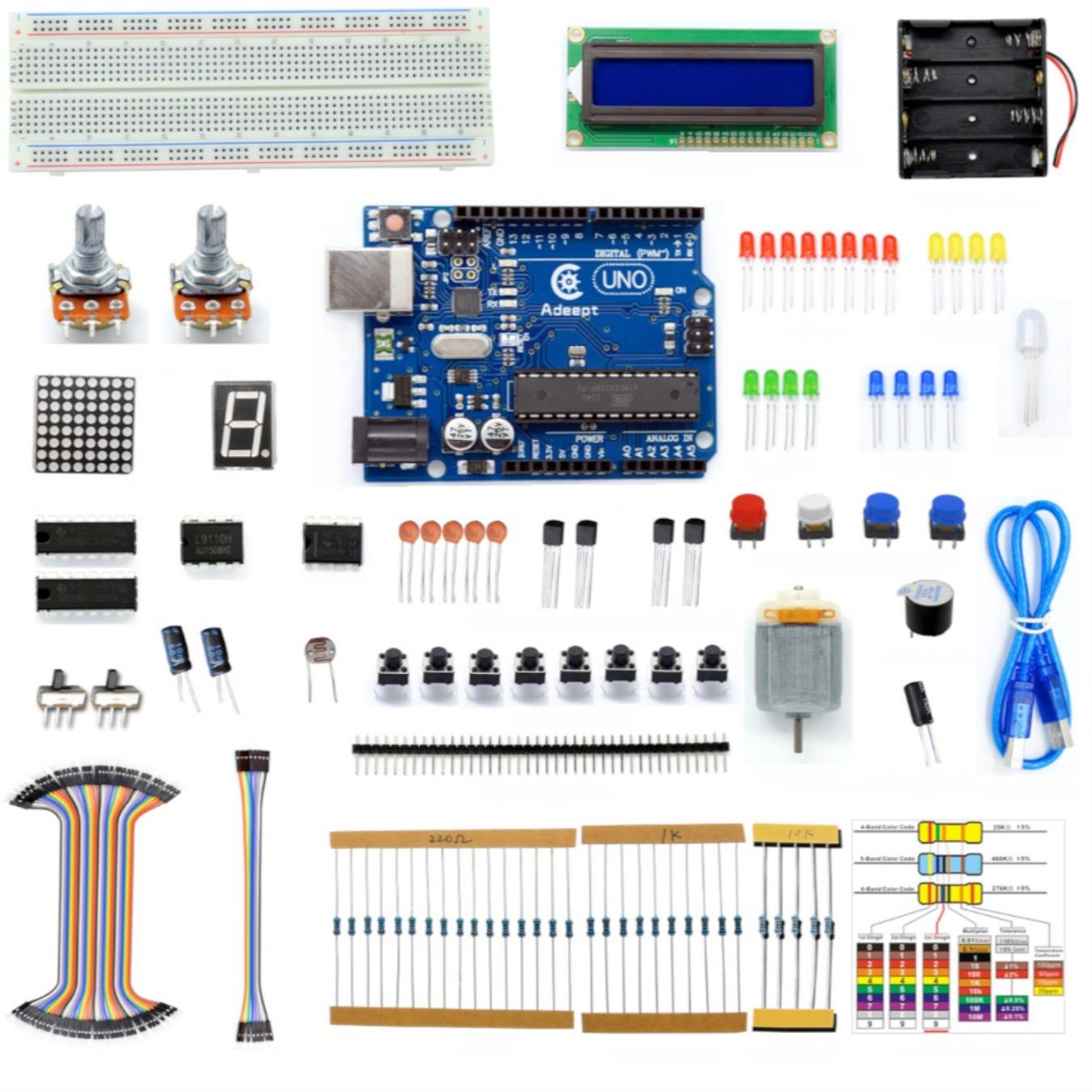 Adeept Uno R3 Super Starter Kit - Click to Enlarge