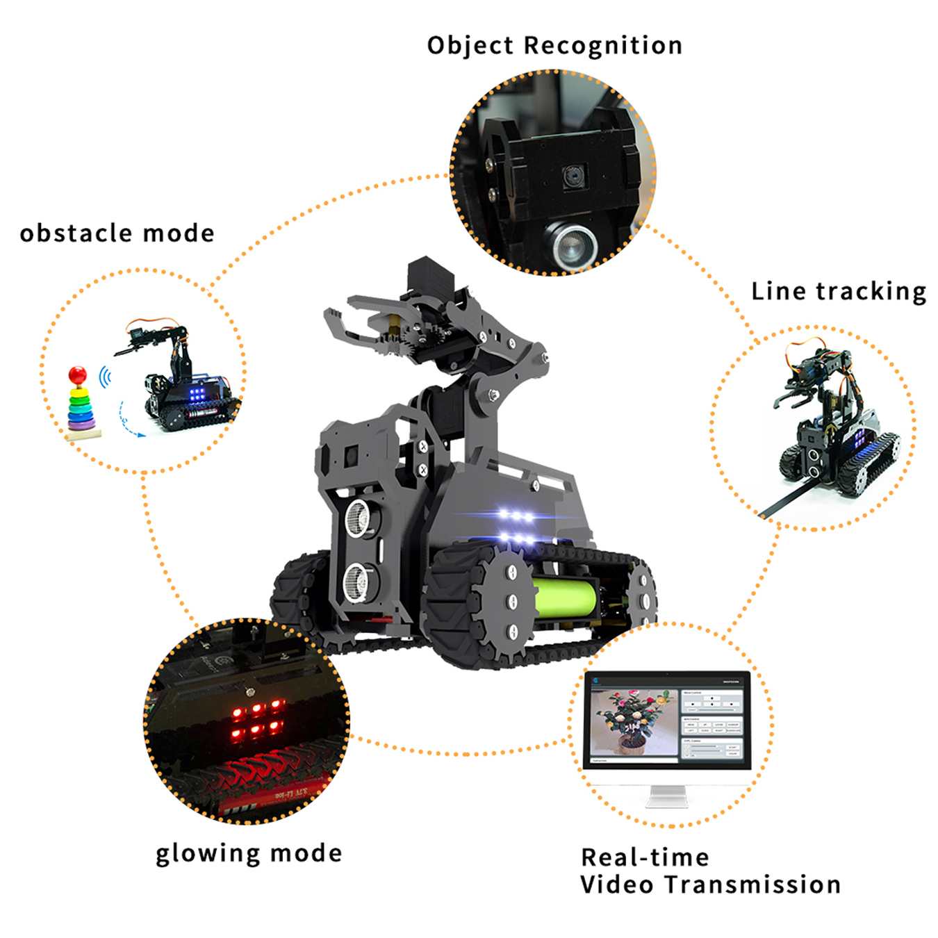 Adeept RaspTank WiFi Smart Robot Tank Kit für Raspberry Pi - Zum Vergrößern klicken