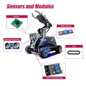 Adeept Kit Char d'Assault Intelligent WiFi RaspTank pour Raspberry Pi