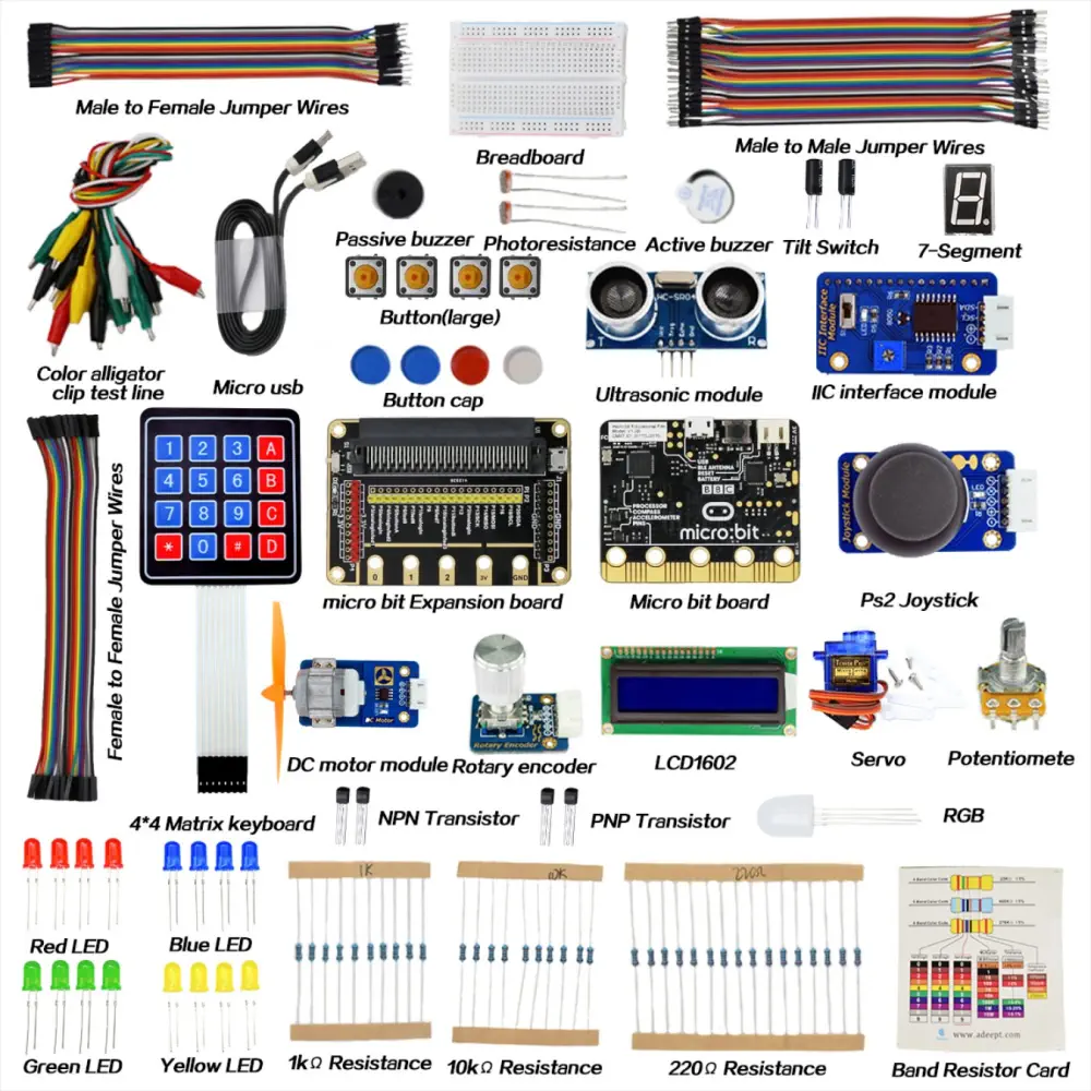 Kit de Départ pour BBC Micro:bit Adeept - Cliquez pour agrandir