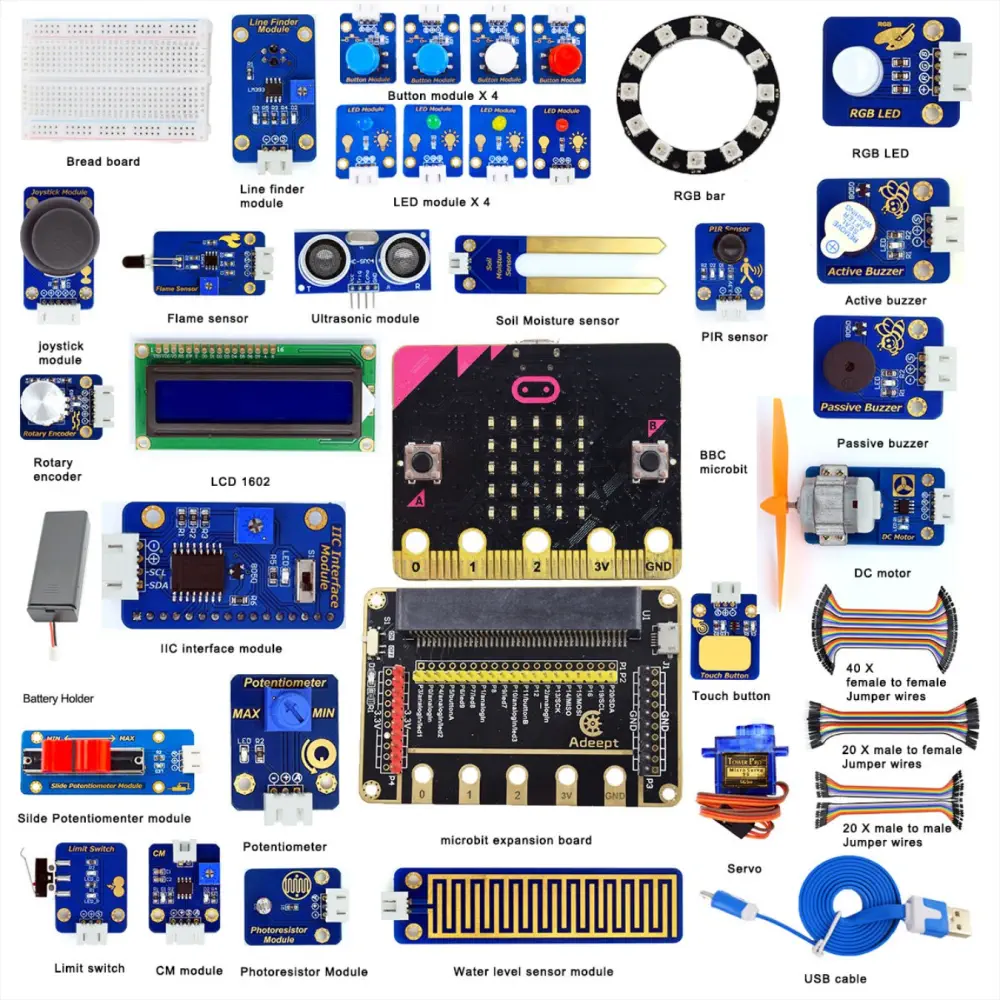 Kit de Inicio de Sensores BBC micro:bit de Adeept - Haga Clic para Ampliar