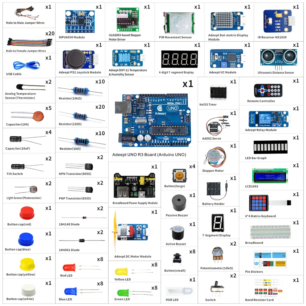 Kit de démarrage Adeept Upgrade Ultimate avec Uno R3