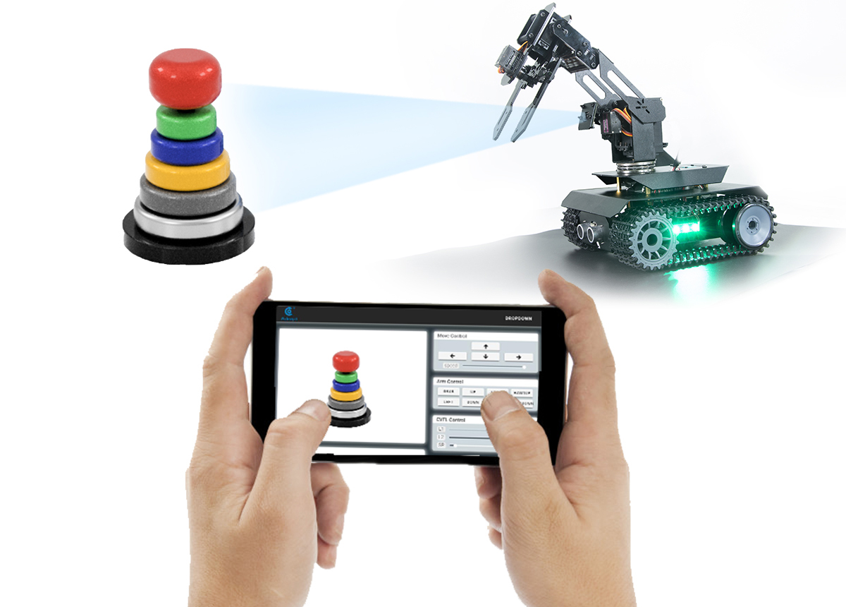  Kit voiture intelligente sans fil Adeept RaspTank Pro Robot pour Raspberry Pi   - Cliquez pour agrandir