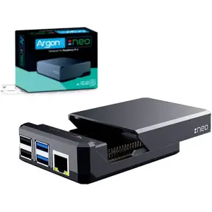 Boîtier du Dissipateur Thermique Argon NEO RPi 4B, Prend en Charge Ventilateur, Caméra et l'Écran LCD