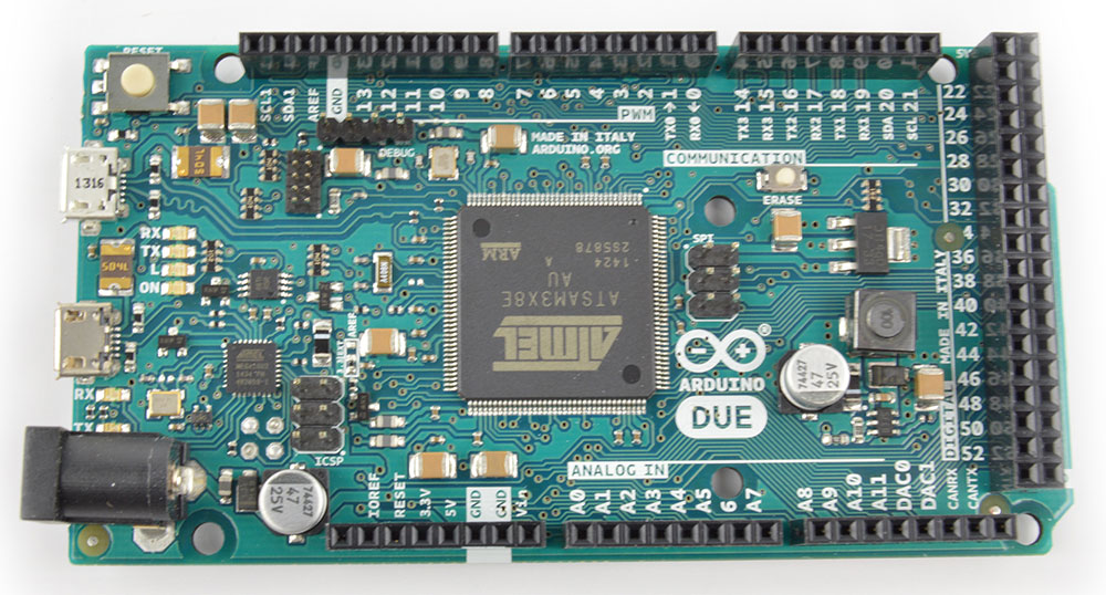 Arduino Due 32-Bit-ARM-Mikrocontroller - zum Vergrößern anklicken