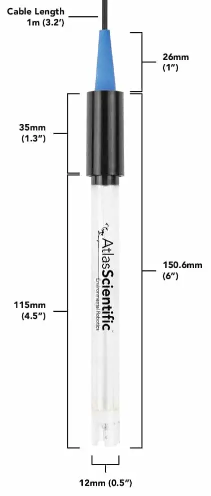Consumer Grade ORP Probe Dimensions - Dimensions