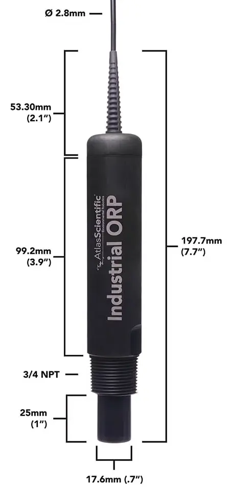 Industrial ORP Probe - Dimensions