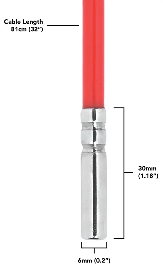 PT-1000 Temperature Probe with Dimensions - Dimensions