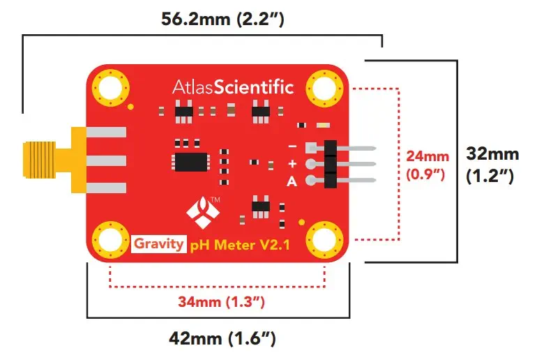 Atlas Scientific Gravity Analog pH Sensor / Meter - Click to Enlarge