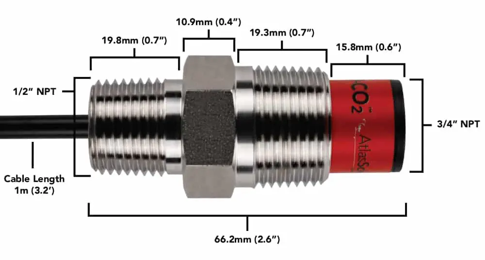 Sensor de Dióxido de Carbono Integrado EZO-CO2 de Atlas Scientific - Haga Clic para Ampliar