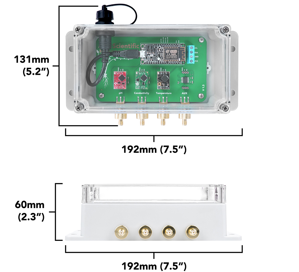 Kit de Hidroponía Wi-Fi c/ Sensor de Conductividad - Haga Clic para Ampliar