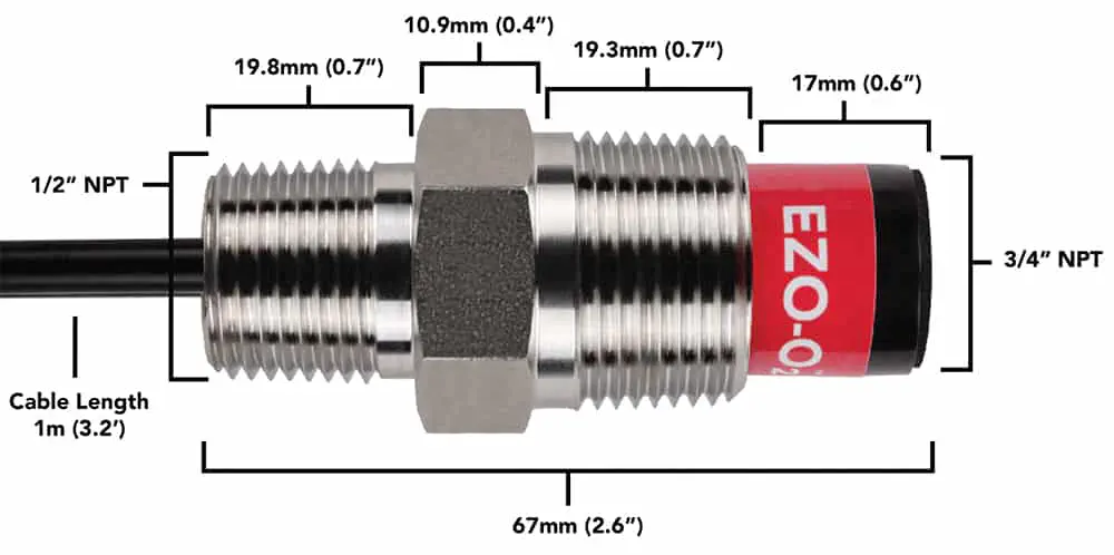 Atlas Scientific EZO-O2 Embedded Oxygen Sensor - Click to Enlarge