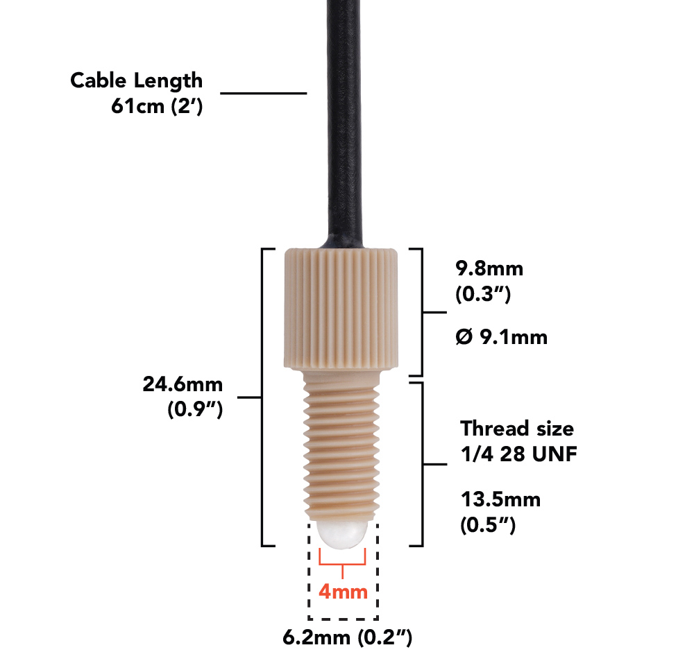 Sonda de Temperatura Micro PT-1000 - Haga Clic para Ampliar