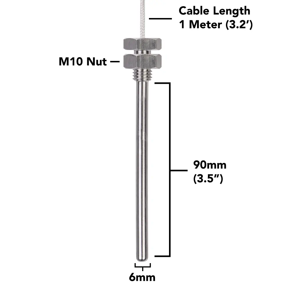 Sonde de température filetée - Cliquez pour agrandir