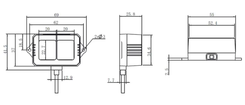 Benewake TF02-Pro LIDAR LED-Entfernungsmesser IP65 - Zum Vergrößern klicken