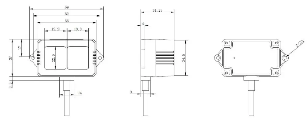 Module LIDAR Benewake TF02 Pro-i - Cliquez pour agrandir