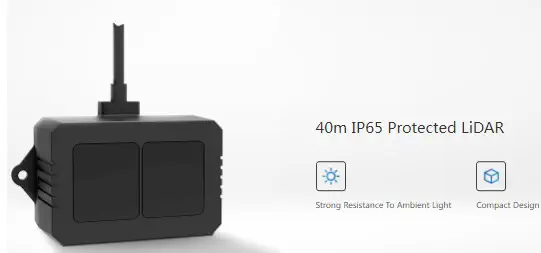 Benewake TF02-i Capteur LiDAR avec Portée de 40 M et Indice IP65