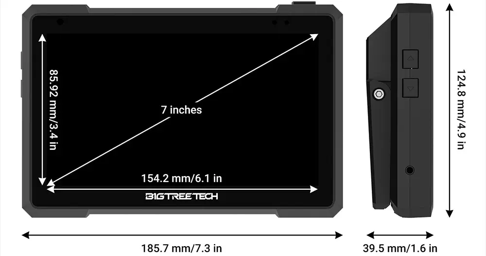 Mini Ordenador Pad 7 de BIGTREETECH c/ Placa Central CB1 Preinstalada