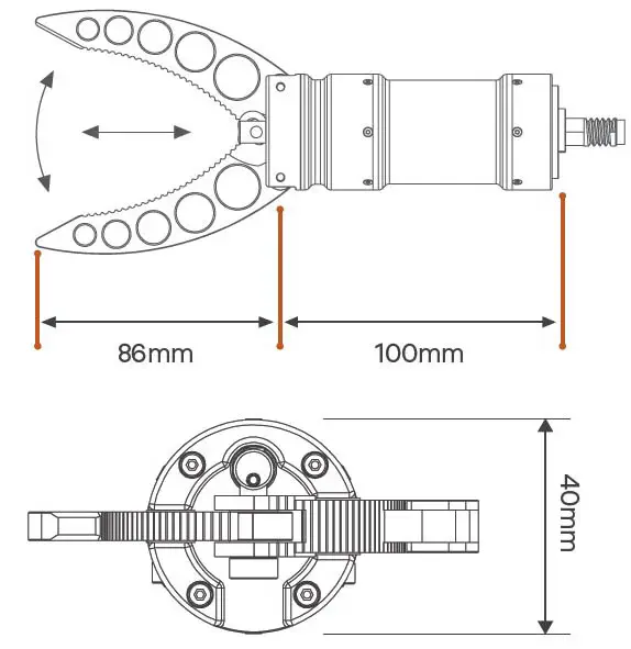 Pinza Alpha Blueprint - Haga Clic para Ampliar