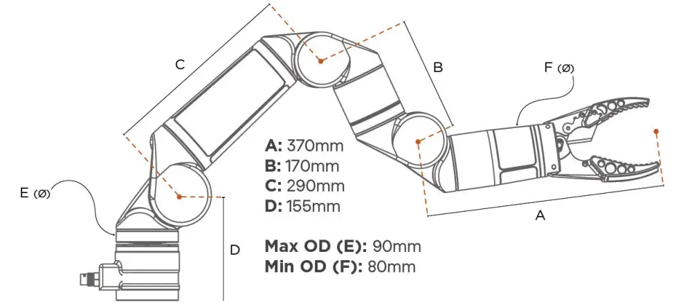 Blueprint Bravo 7 Standard Underwater Manipulator - Click to Enlarge