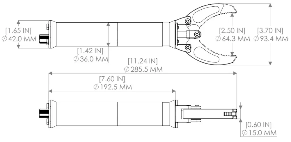 BlueRobotics Newton Subsea Waterproof ROV / UUV Gripper - Click to Enlarge