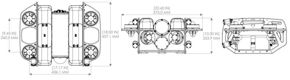 Kit de Modificación de Configuración Robusta BlueROV2 - Haga Clic para Ampliar