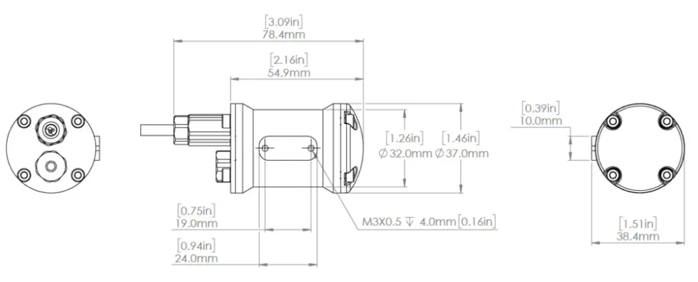 Luz Lumen Submarina V3 de BlueRobotics para ROV/AUV - Haga Clic para Ampliar