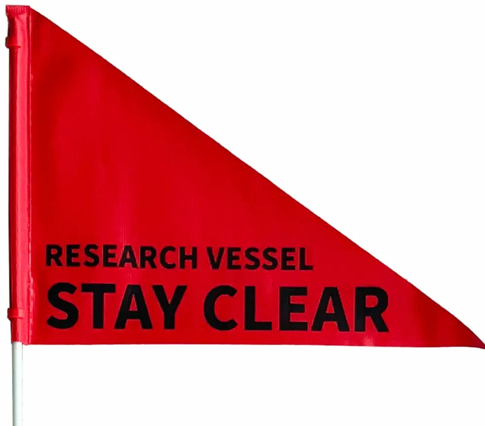 Single High Visibility USV Safety Flag