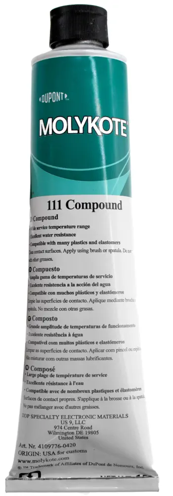 Molykote 111 Compound Tube - Dimensiones recortadas