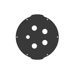 BlueRobotics End Cap 100 mm / 4 pouces 4x M14, 1x M10 trous - 1000m