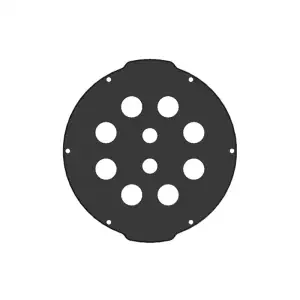 BlueRobotics End Cap 100 mm / 4 pouces 8x M14, 2x M10 trous - 1000m