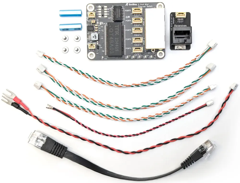 Blue Robotics Ethernet Switch - Parts cropped