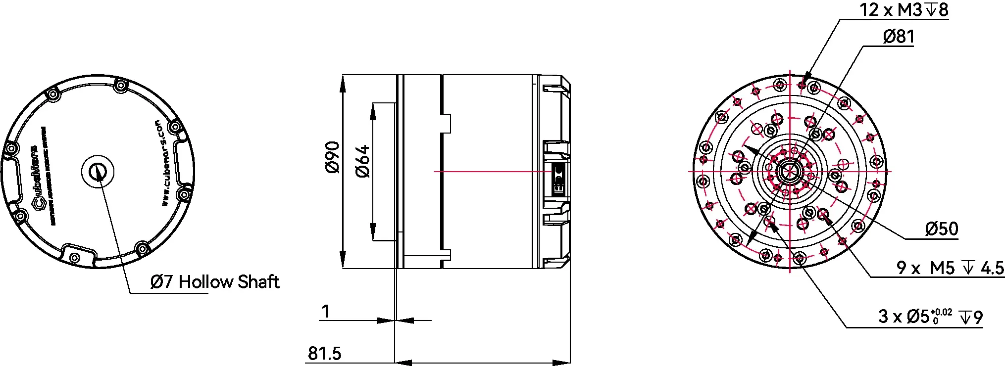 AKH70-48 KV41 Technical Drawing - Dimensions
