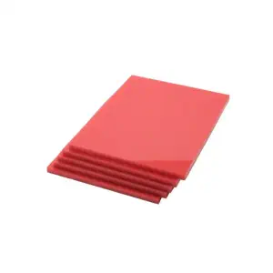 Feuilles d'Acrylique Rouges 6mm 4" x 5" (5pk)