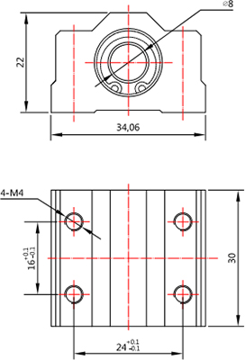 MakeBlock Linear Motion Slide Unit 8mm (Pair) - Click to Enlarge